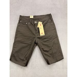 Levi 522 Slim Shorts Mens 30" Black Cutoff NWT